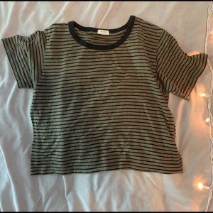 olive green, stripped john galt tshirt